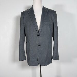 Johnston & Murphy XC4 Blazer Jacket Mens Sz M Gray 2 Button Stretch Double Vent